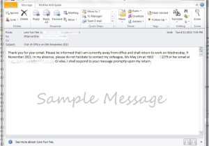 Vacation Auto Reply Email Template How to Create Vacation Out Of Office Message Auto Reply