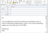 Vacation Email Message Template Out Of Office Auto Response In Outlook without Exchange