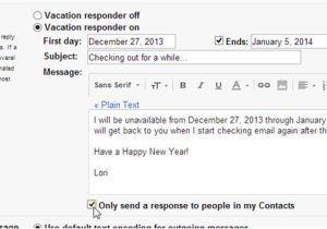 Vacation Response Email Template Gmail Guide Invitations and Vacation Responders