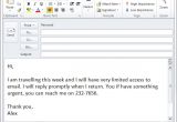 Vacation Response Email Template Out Of Office Auto Response In Outlook without Exchange