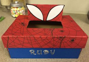 Valentine Card Box Ideas for School Spider Man Valentine Shoe Box Boys Valentines Boxes Kids