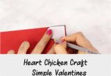 Valentine Card for A Friend Heart Chicken Craft Simple Valentines Day Card Idea In