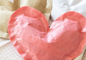 Valentine Card Holder Paper Bag Craft Stitched Paper Heart Treat Bags Treat Bags Valentines Diy