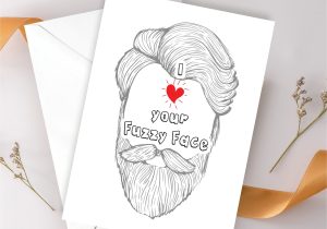 Valentine Card Ideas for Boyfriend Valentines for Him Fuzzy Face Beard Card Beard Grooming Card Funny Valentines Day Card Anniversary Card Funny Birthday Cards Boyfriend