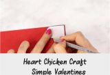 Valentine Card Ideas for Friends Heart Chicken Craft Simple Valentines Day Card Idea In