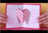 Valentine Card Kaise Banate Hai Valentine S Day Heart Pop Up Card