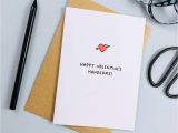 Valentine Card Not On the High Street Happy Valentine S Handsome Mini Heart Card