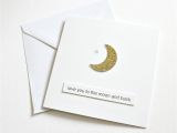 Valentine Card Quotes for Him Love You to the Moon and Back Card Boyfriend Girlfriend