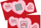 Valentine Card with Name Edit Amazon Com Conversation Hearts Scratch Off Valentine S