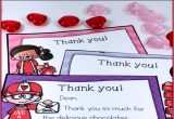 Valentine Card with Name Edit Valentine Thank You Notes Editable with Images Teacher