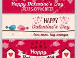 Valentine Day Card Name Edit Set Od Modern Flat Valentines Day Stock Vector Royalty Free