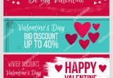 Valentine Day Card Name Edit Set Od Modern Flat Valentines Day Stock Vector Royalty Free