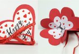 Valentine Day Greeting Card Handmade Homemade Valentine Card Diy Valentine Accordion Flip Card
