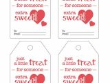 Valentine Gift Tag Template Sweet Treat Valentine Printable