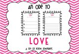 Valentine Poem Template An Ode to Love Valentine 39 S Day Poem Templates