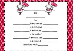 Valentine Poem Template Valentine 39 S Day Poetry Grammar Review Fancy Free In