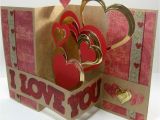 Valentine Pop Up Box Card I Love You Z Fold Pop Up Valentine Karen Hasheck Valentine