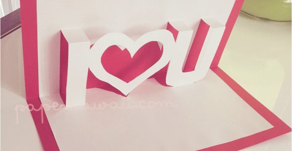 Valentine Pop Up Card Template Free Pop Up Valentines Card Template I A U Pop Up Card