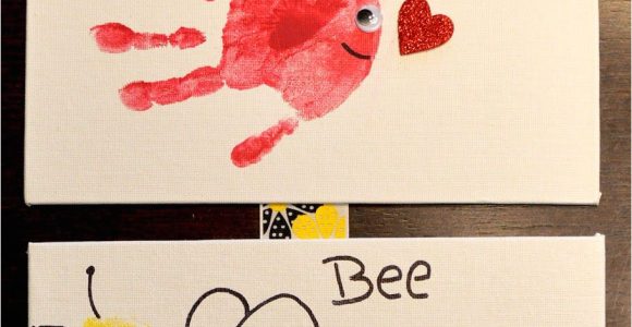 Valentine S Day Card Ideas for Kindergarten Valentines Day Hand and Footprints Will You O Fish Ally Bee