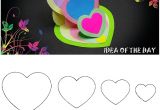 Valentine S Day Card Templates for Kindergarten Diy Triple Heart Easel Card Tutorial This Template for
