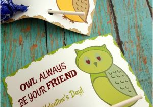 Valentine S Day Card Templates for Kindergarten Owl Always Be Your Friend Printable Valentine S Day Cards