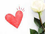 Valentine S Day Flower Card Messages Red Heart On A Valentines Day Card Free Image by Rawpixel Com