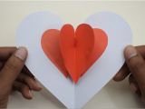 Valentine S Day Pop Up Card Diy Pop Up Card Heart A Easy Pop Up Card Tutorial