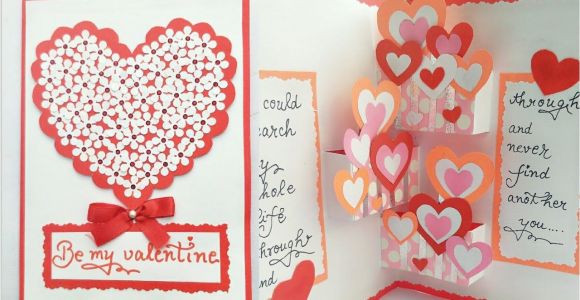 Valentine S Day Pop Up Card Diy Pop Up Valentine Day Card How to Make Pop Up Card for