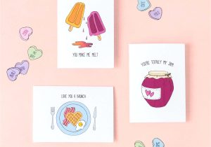 Valentine Things to Write In A Card Printable Food Pun Valentine S Day Cards Valentine Day