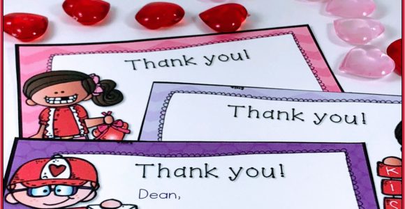 Valentine Things to Write In A Card Valentine Thank You Notes Editable with Images Teacher