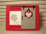 Valentines Card Diy for 5 Minutes Barn Door 01 by D Daisy at Splitcoaststampers Daisy