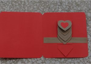 Valentines Card Diy for 5 Minutes How to Make Waterfall Heart Card Basic Tutorial Diy Kako Napraviti Osnovu Vodopad Cestitke