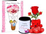 Valentines Card You are My Rock You are My Teddy Bear Valentines Day Rock Tile Frame with 1 Rose Red Teddy