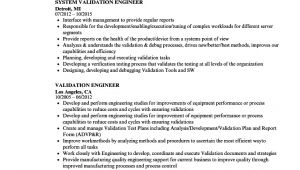 Validation Engineer Resume Validation Engineer Resume Samples Velvet Jobs