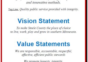 Values Statement Template Mission Vision Values Statements Employee Recognition