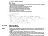 Valve Technician Resume In Word format Analysis Technician Resume Samples Velvet Jobs