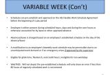 Variable Hours Contract Template Ppt Variable Week and Maxiflex Work Schedules Powerpoint
