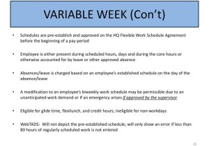 Variable Hours Contract Template Ppt Variable Week and Maxiflex Work Schedules Powerpoint