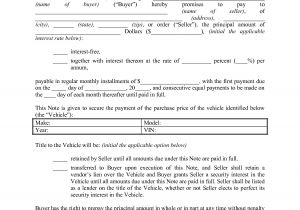 Vehicle Promissory Note Template Free Best Photos Of Car Payment Promissory Note Template