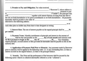Vehicle Promissory Note Template Free Promissory Note Addendum Template Template Resume