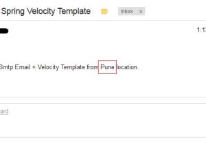 Velocity Email Template Send Email Using Spring and Velocity Email Template Example