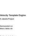 Velocity Template Engine Velocity Template Engine Pdf