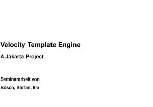 Velocity Template Engine Velocity Template Engine Pdf