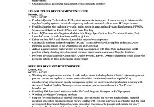Vendor Development Engineer Resume Supplier Development Engineer Resume Samples Velvet Jobs