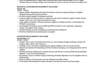 Vendor Development Engineer Resume Supplier Development Manager Resume Samples Velvet Jobs