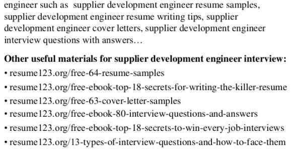 Vendor Development Engineer Resume top 8 Supplier Development Engineer Resume Samples