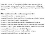 Vendor Management Cover Letter top 8 Vendor Manager Resume Samples
