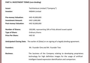 Venture Capital Term Sheet Template Choose From 9 Term Sheet Templates