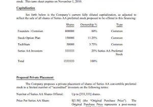 Venture Capital Term Sheet Template the Holy Grail Of Entrepreneurship the Term Sheet Part 1