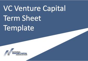 Venture Capital Term Sheet Template Vc Venture Capital Term Sheet Template Nvca Model Eloquens